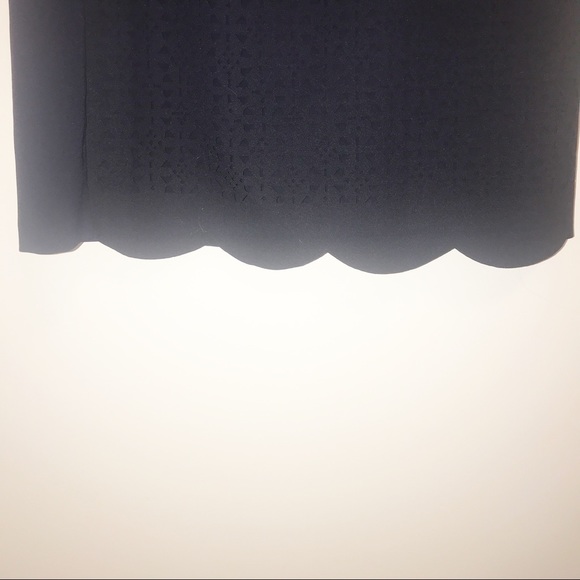 Stitch Fix Pixley Stacey Navy Scallop Skirt- M - Picture 4 of 8